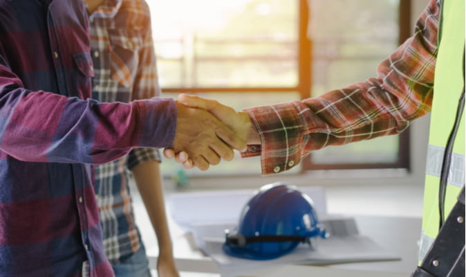 Contractor and Client Handshaking